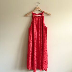 Maggy London Vibrant Orange Knee Length Dress, Party Dress Size 10 Women’s